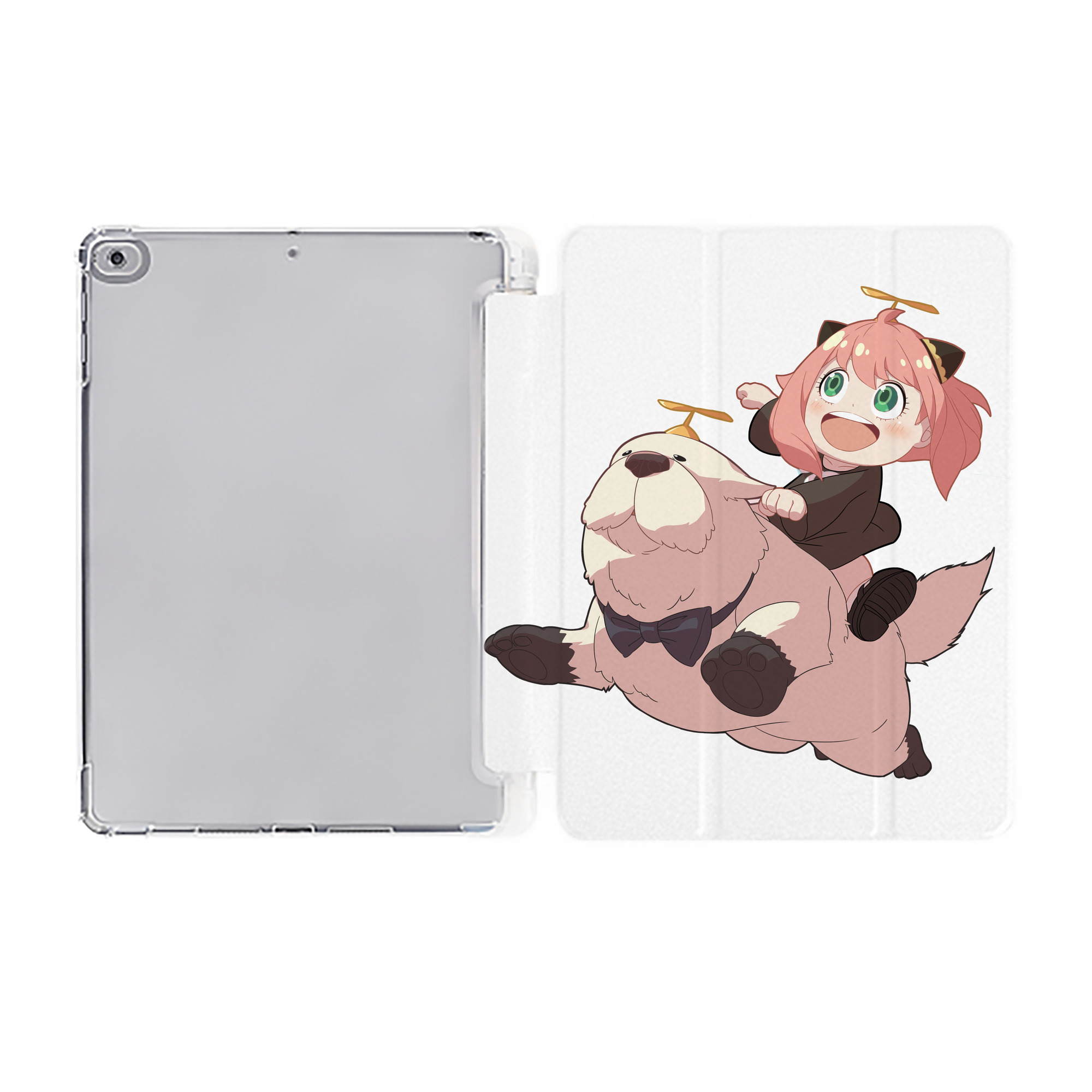 （画像用） SPY×FAMILY间谍家家酒 IPad ケース ペン収納付き 三つ折りスタンド PUレザー×シリコン 対応機種9.5/10.5/10.9インチ